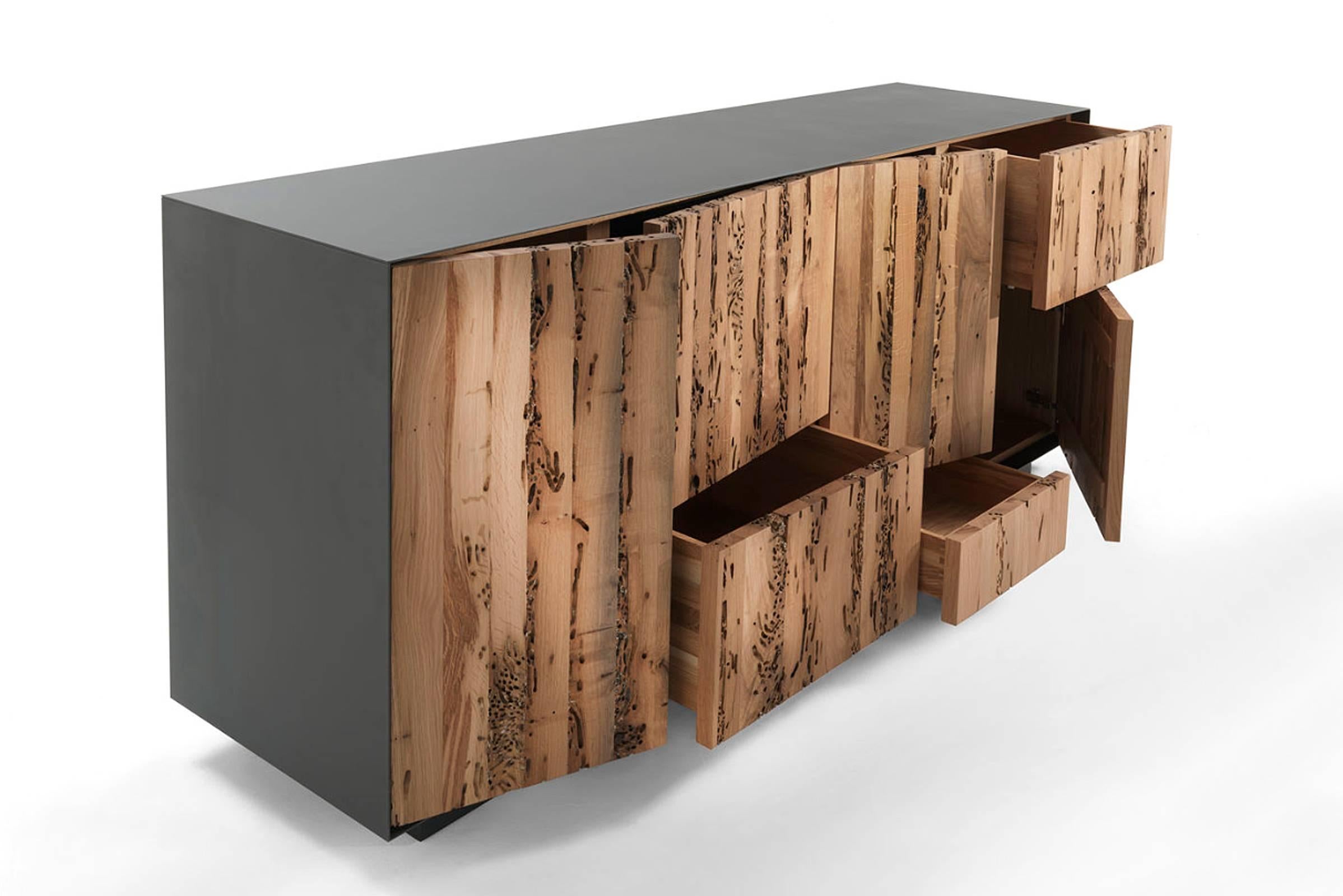 Modulares Sideboard aus massivem Eichenholz  (Handgefertigt) im Angebot