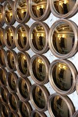 36 Faceted Round Convex Mirrors on Square Mirror