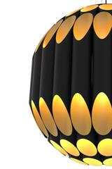 Cylinders Chandelier Black and Gold