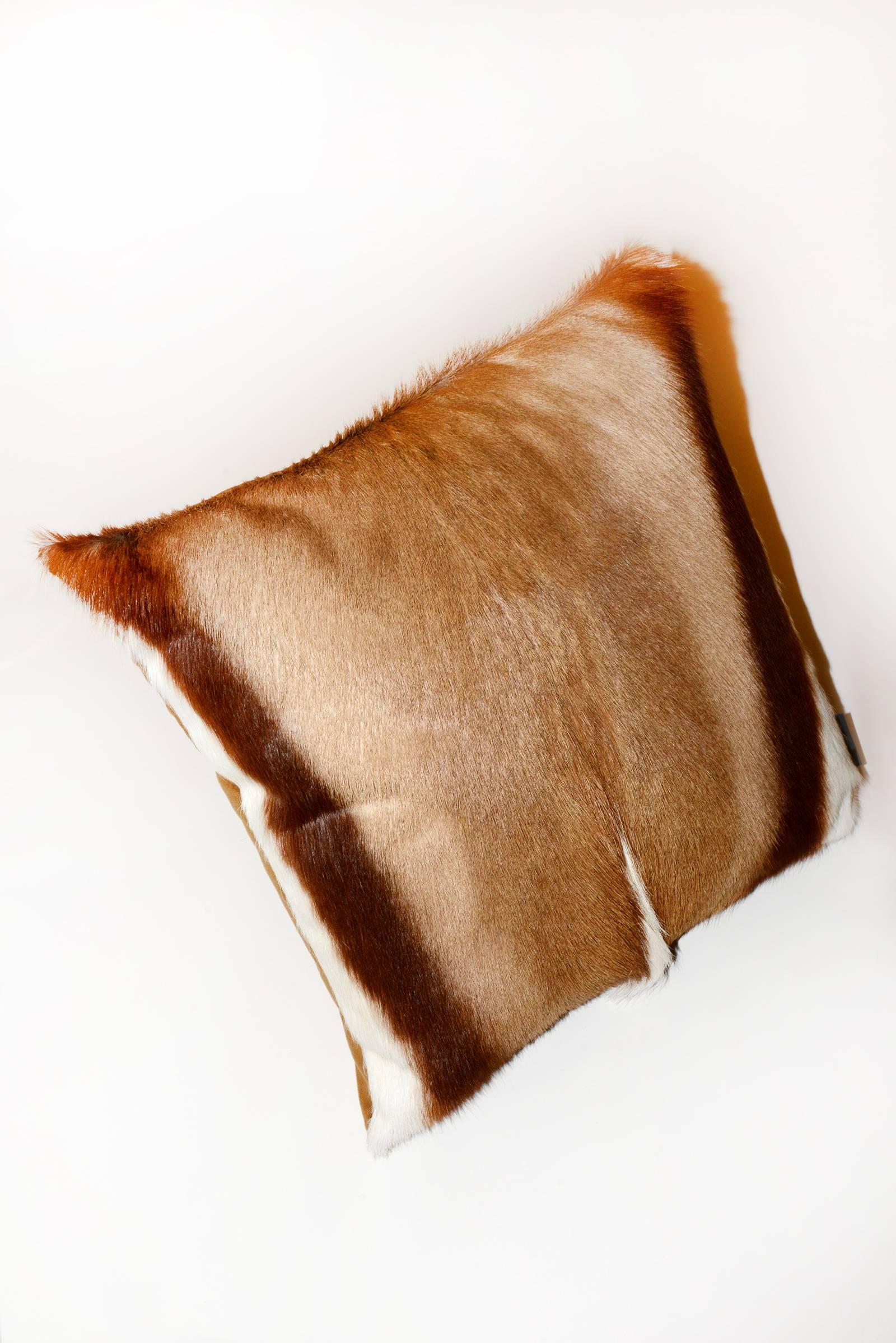 French Springbok Cushion, Real Fur For Sale