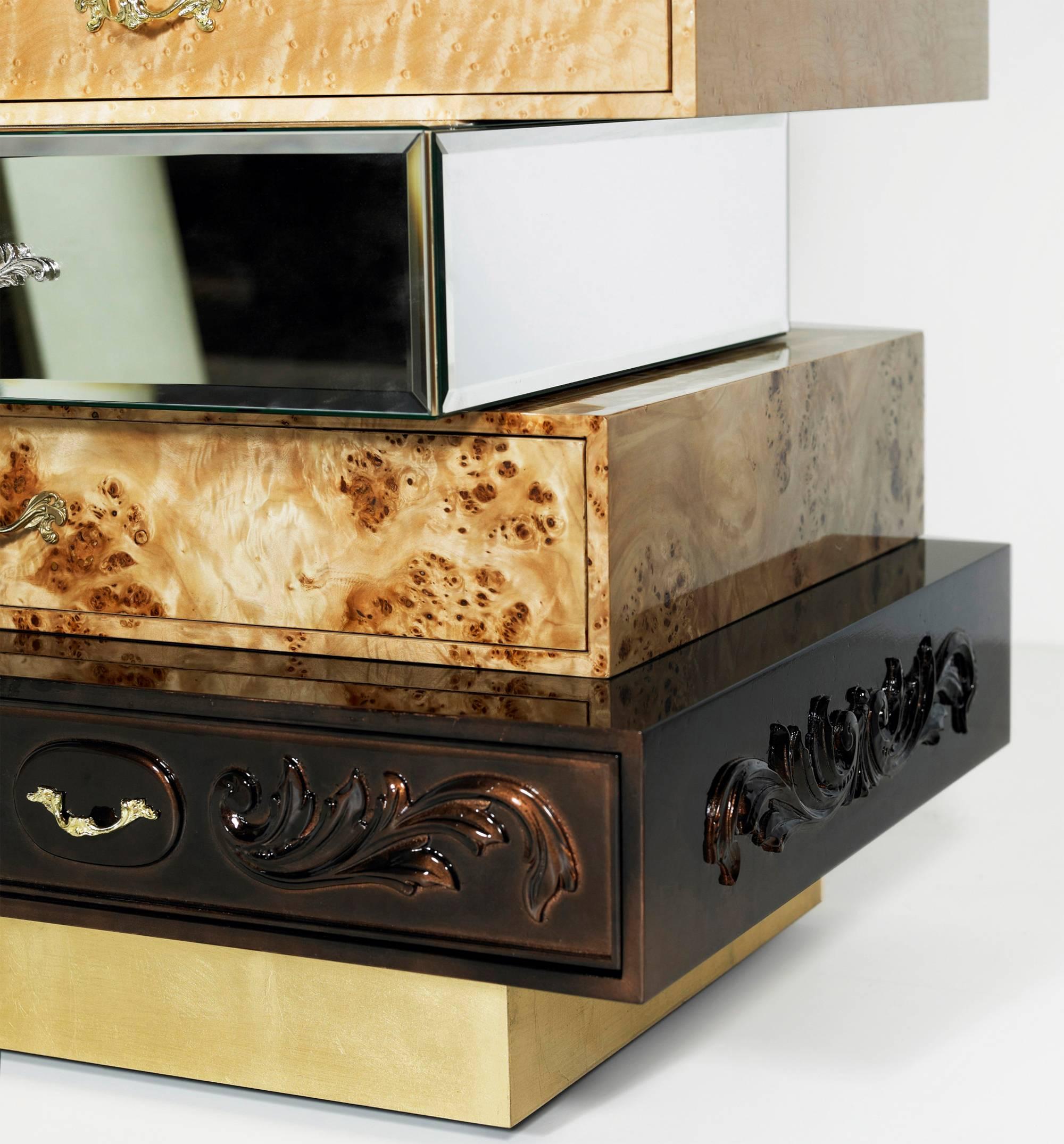 Ebony Exceptional Drawers Limited Edition Rare Piece For Sale