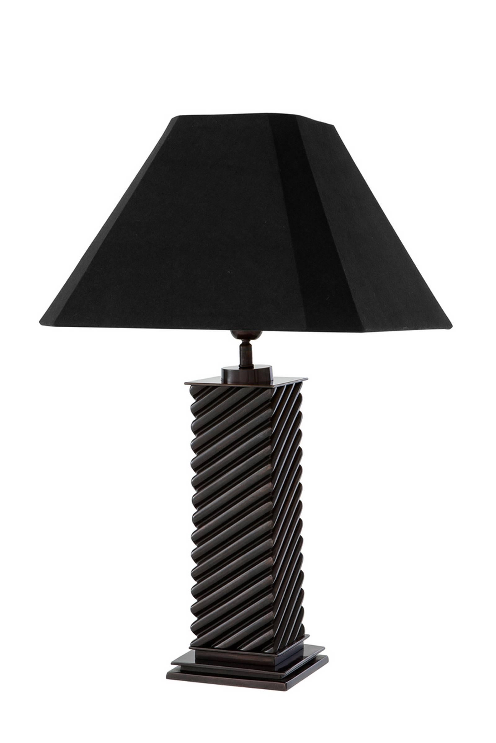 brass table lamps with black shades