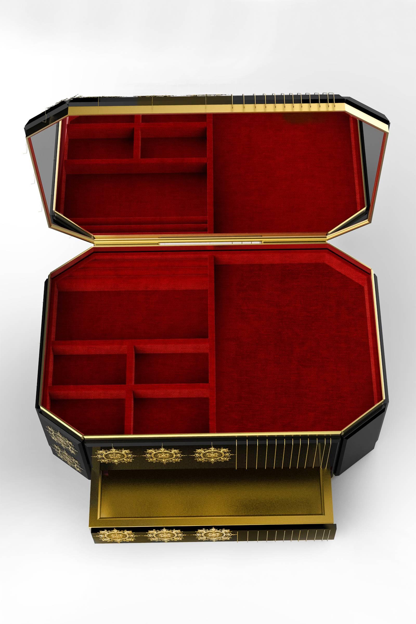 Prince Jewelry Case Gold and Silver In New Condition In Paris, FR