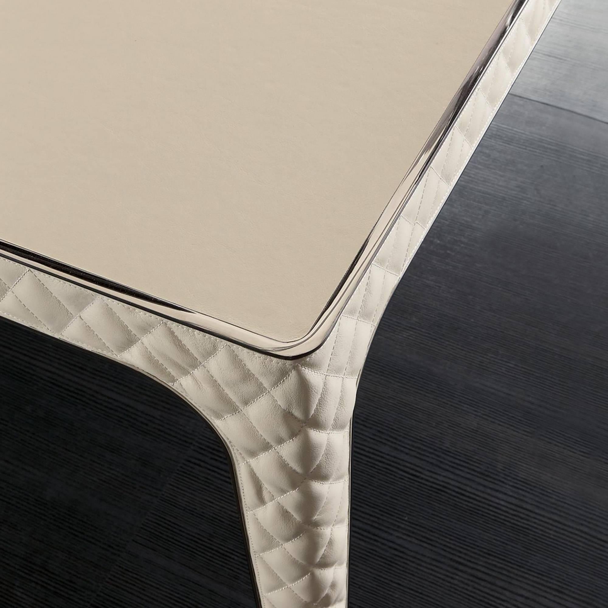 Shadow Table Genuine Leather and Stainless Steel Structure For Sale 2