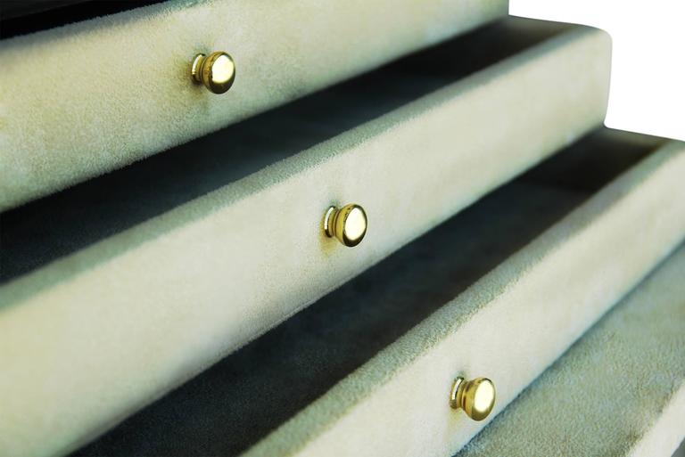 Jewelry Safe Brushed Gold Brass For Sale at 1stDibs