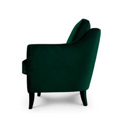 Poltrona inglese Greene & Greene ricoperta di velluto