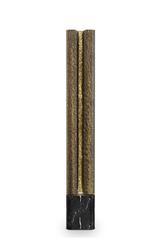 Tuba Floor Lamp in Hammered Aged Brass