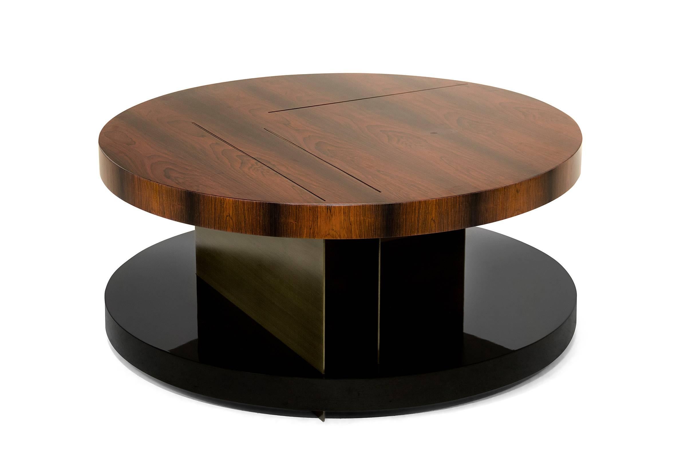 table basse ronde laque