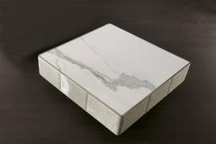 Walter B Coffee Table with Marble Top and Quilted Structure