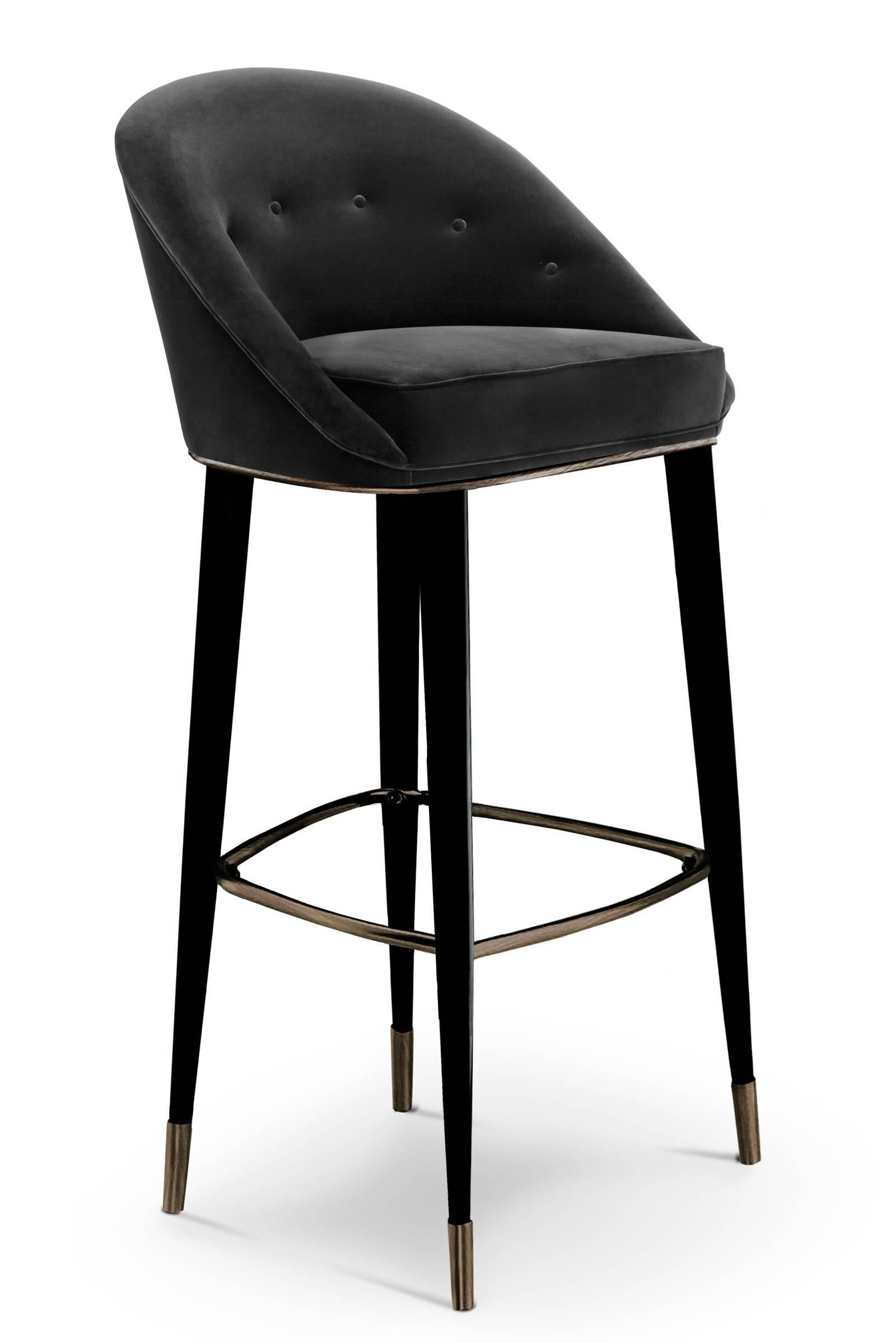 black velvet counter stools