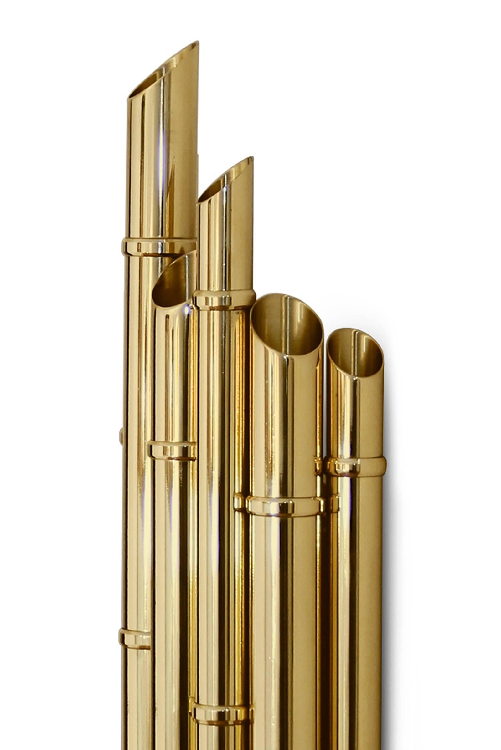 Wandlampe aus Bambus (Handgefertigt) im Angebot