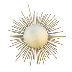 Sunrise Wall Light in Hammered Brass