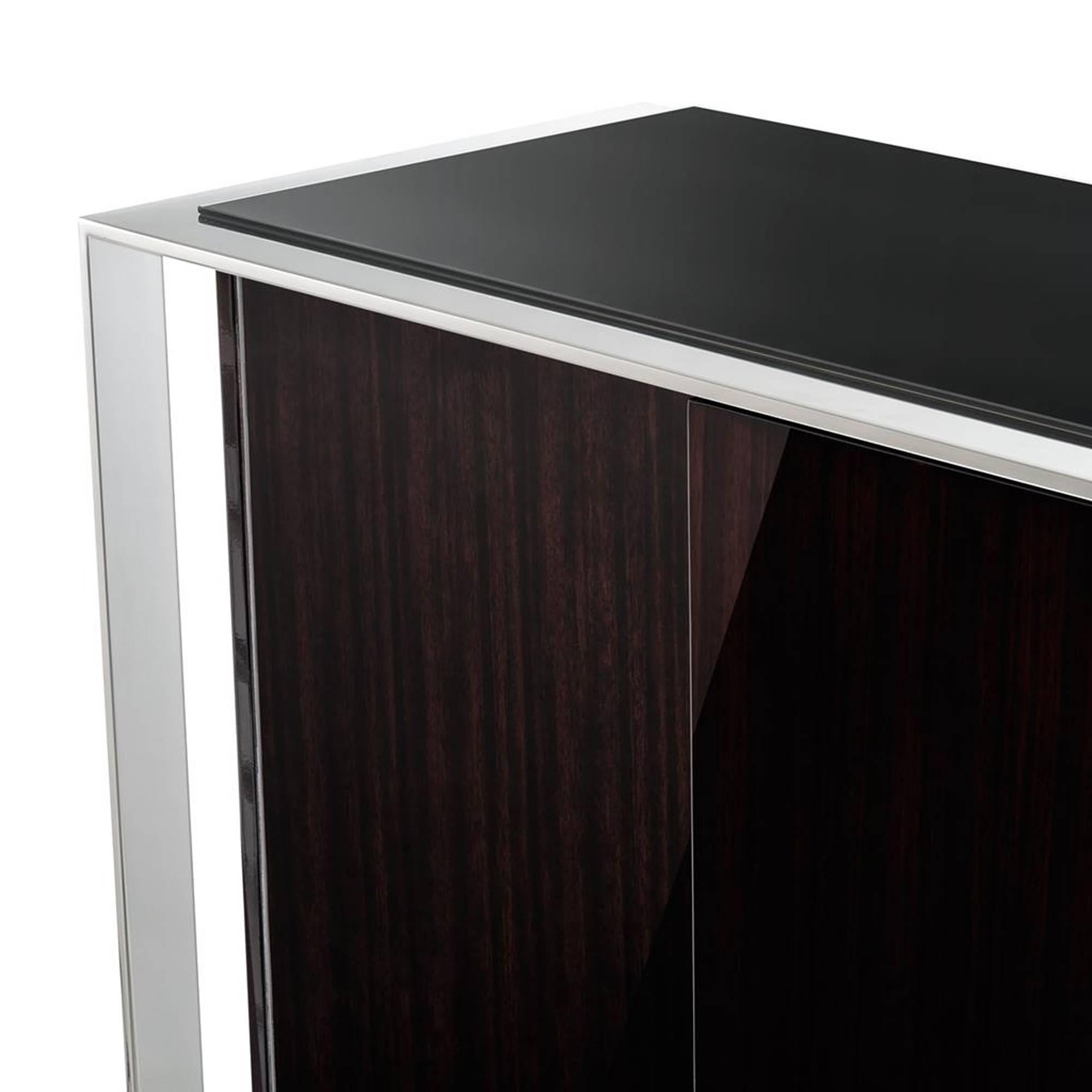 Chinese Chicago Sideboard in High Gloss Ebony Finish