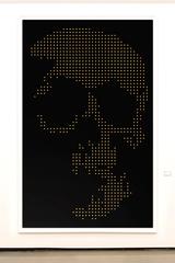 Skull Gun Bullets Panel in Black Plexiglass Exceptional Piece, 2016