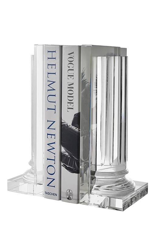 Crystal Extra Large Set of Two Bookend in Crystal Glass For Sale at 1stdibs
