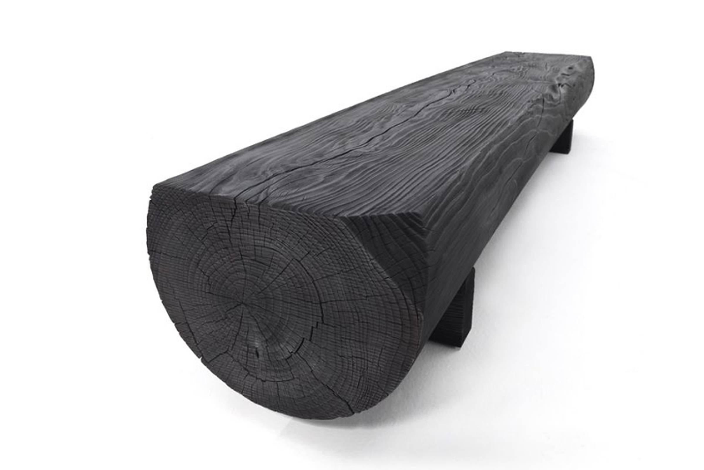 wood block bench