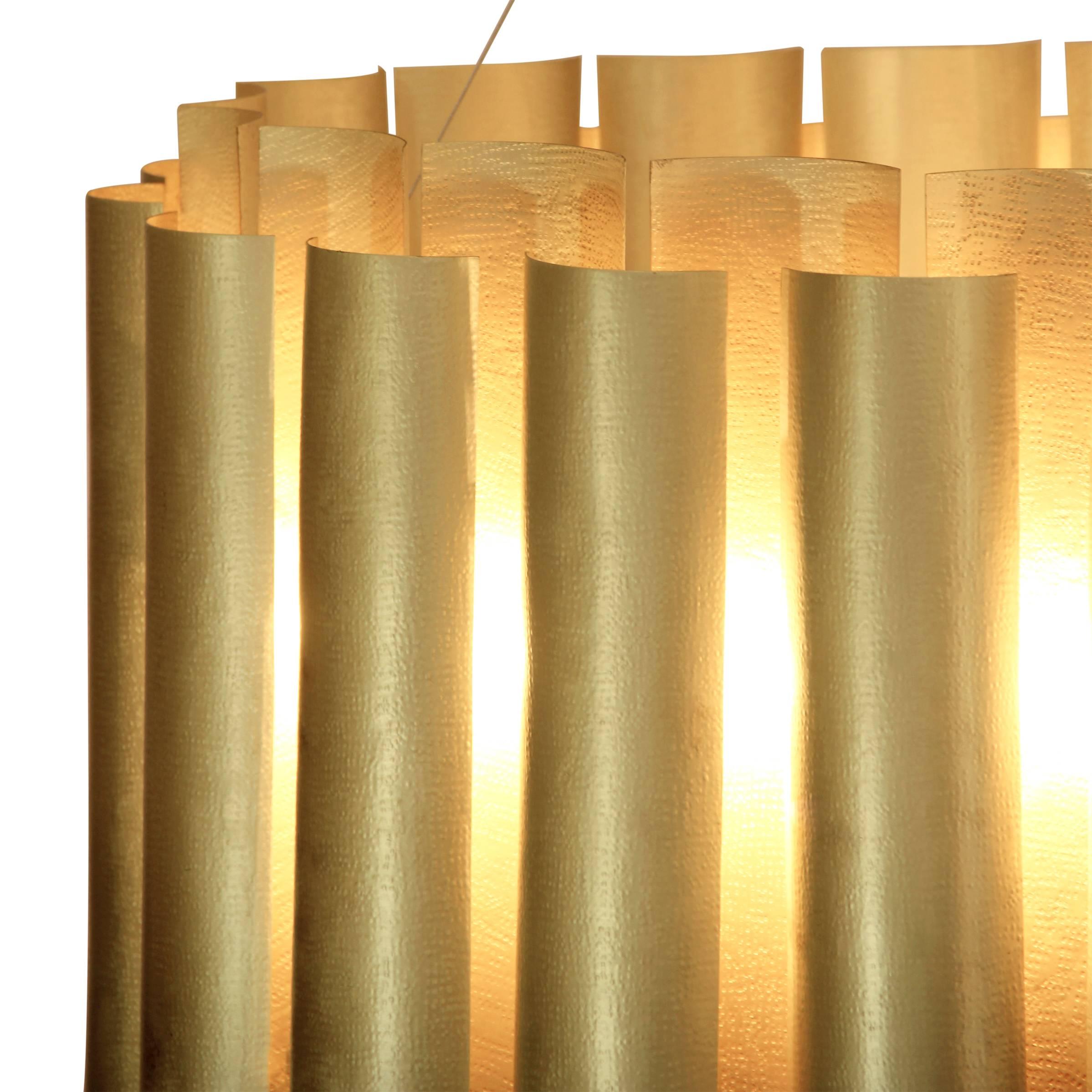 Aura Suspension in Hammered Brass For Sale 1