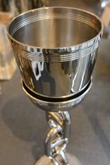 Hermes Style Wine Cooler in Polished Stainless Steel