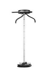 Hotel Dressboy in Nickel Finish and Black Leather