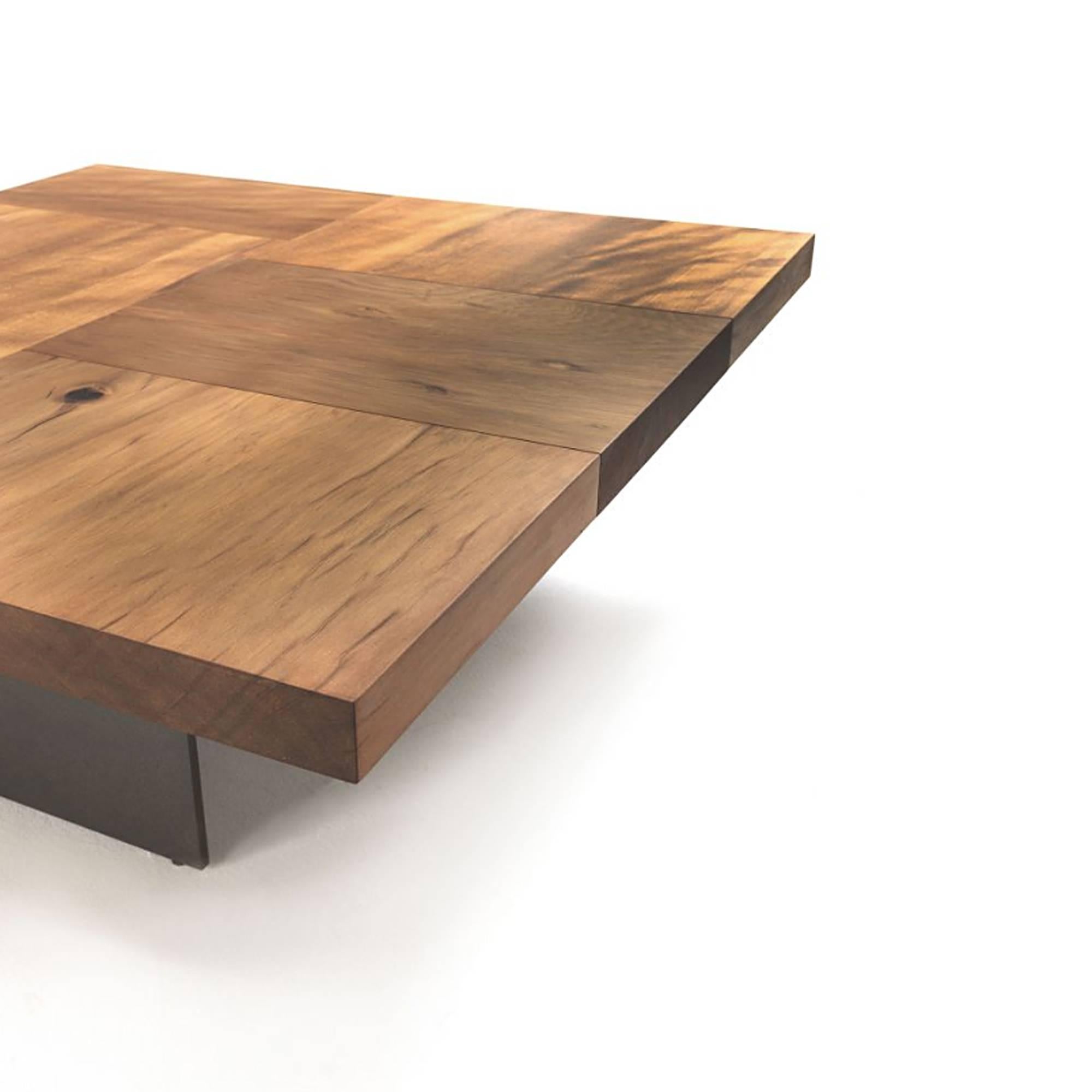 Iron Kauri Wood Coffee Table in Solid Kauri Wood For Sale