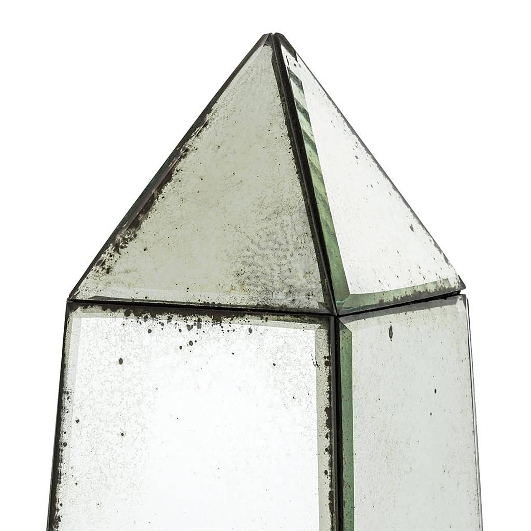 Cairo Obelisk Set of Two in Antique Mirror Glass 2