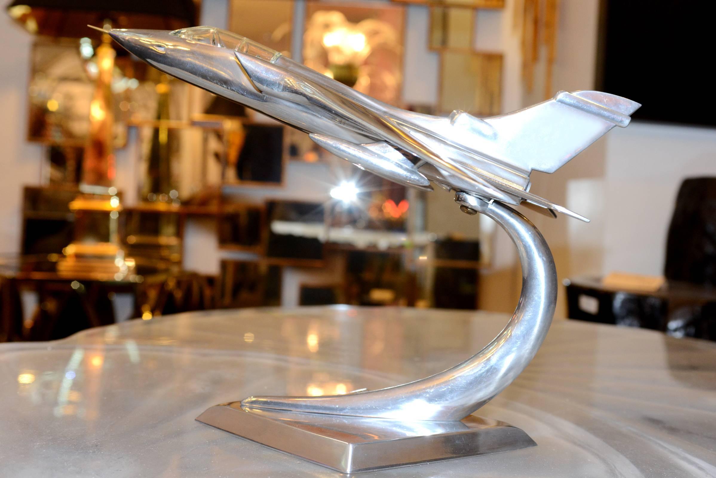 Tornado Fighter, 1974 in Polished Aluminium In Excellent Condition In Paris, FR