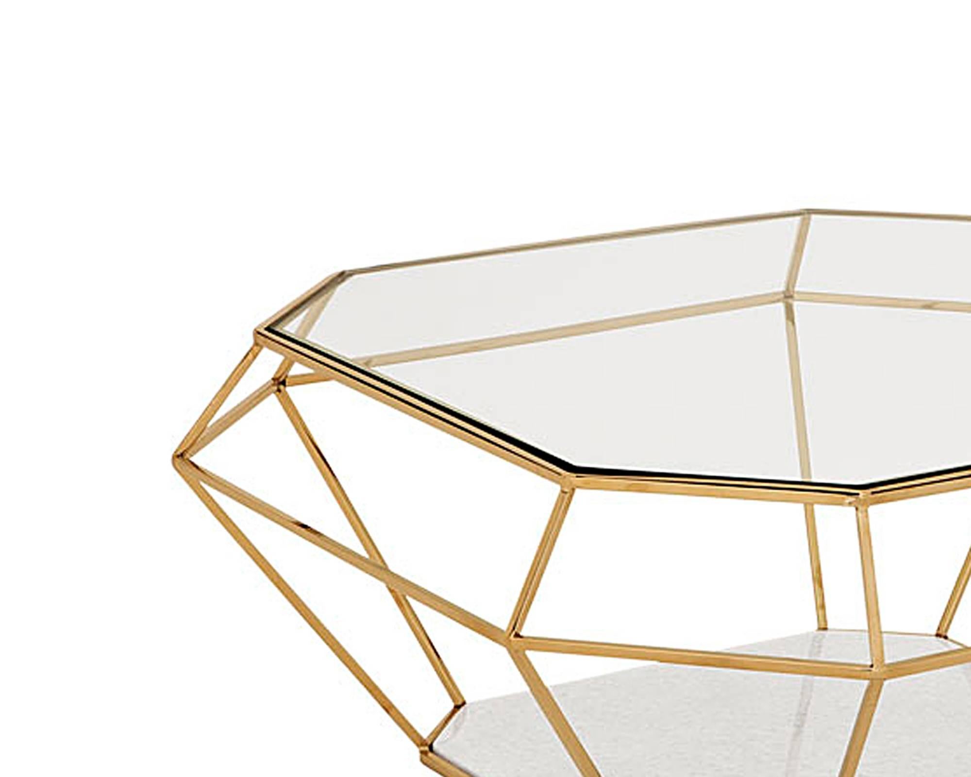 gold diamond coffee table