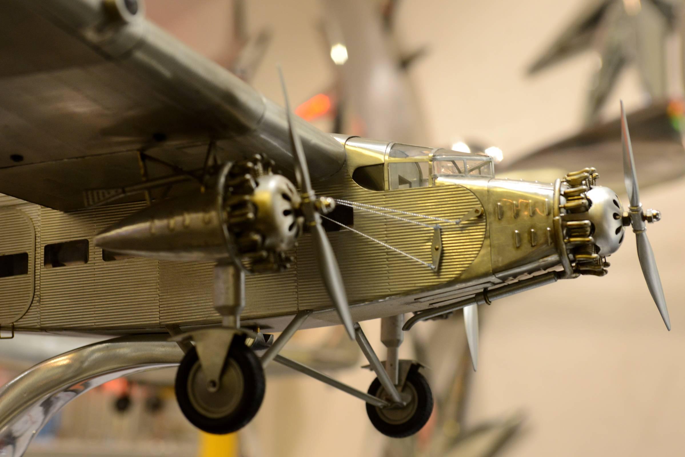 Hand-Crafted Ford Aircraft Model Trimotor in Aluminium For Sale