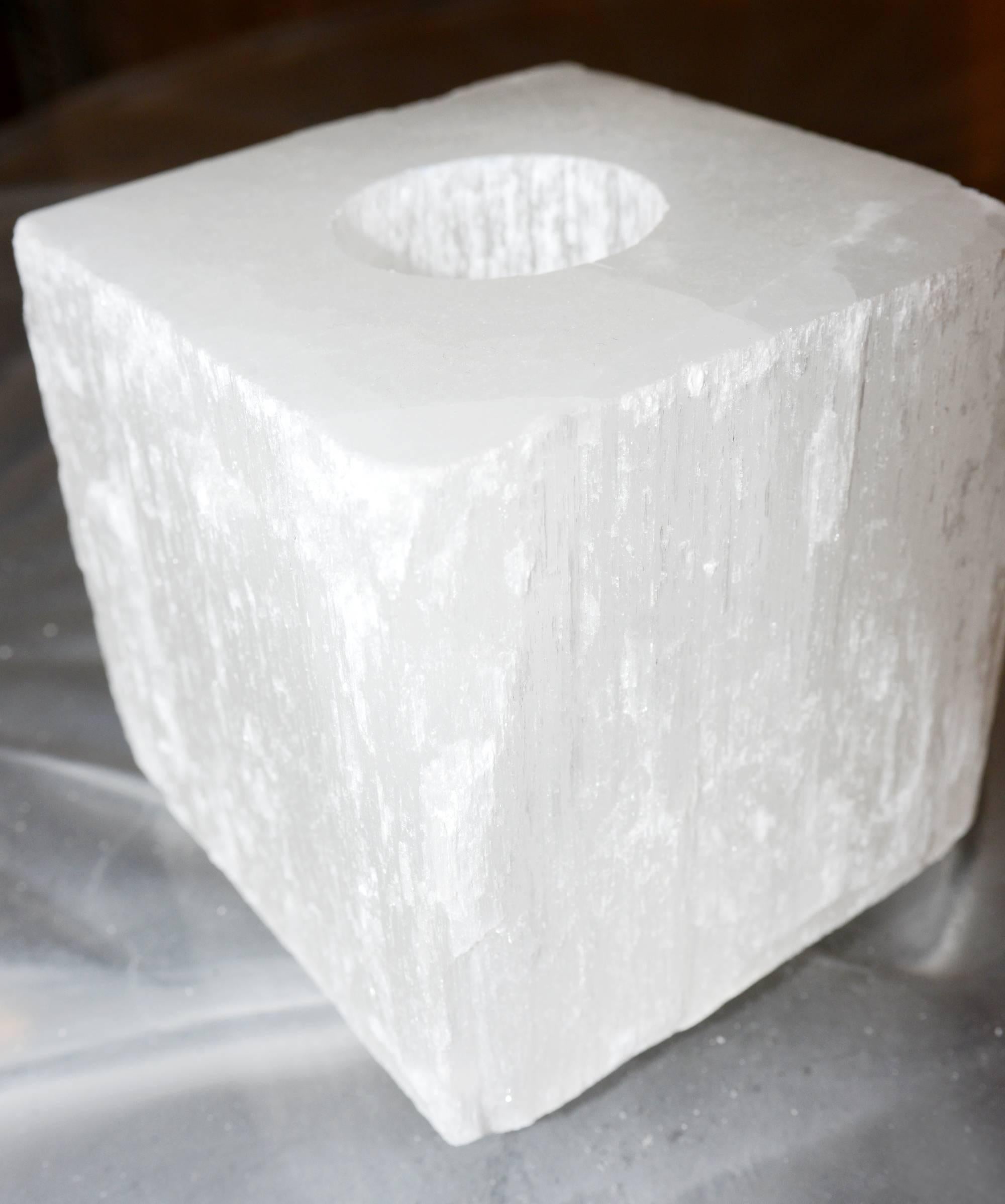 Crystal Rock Cube Candleholder 1