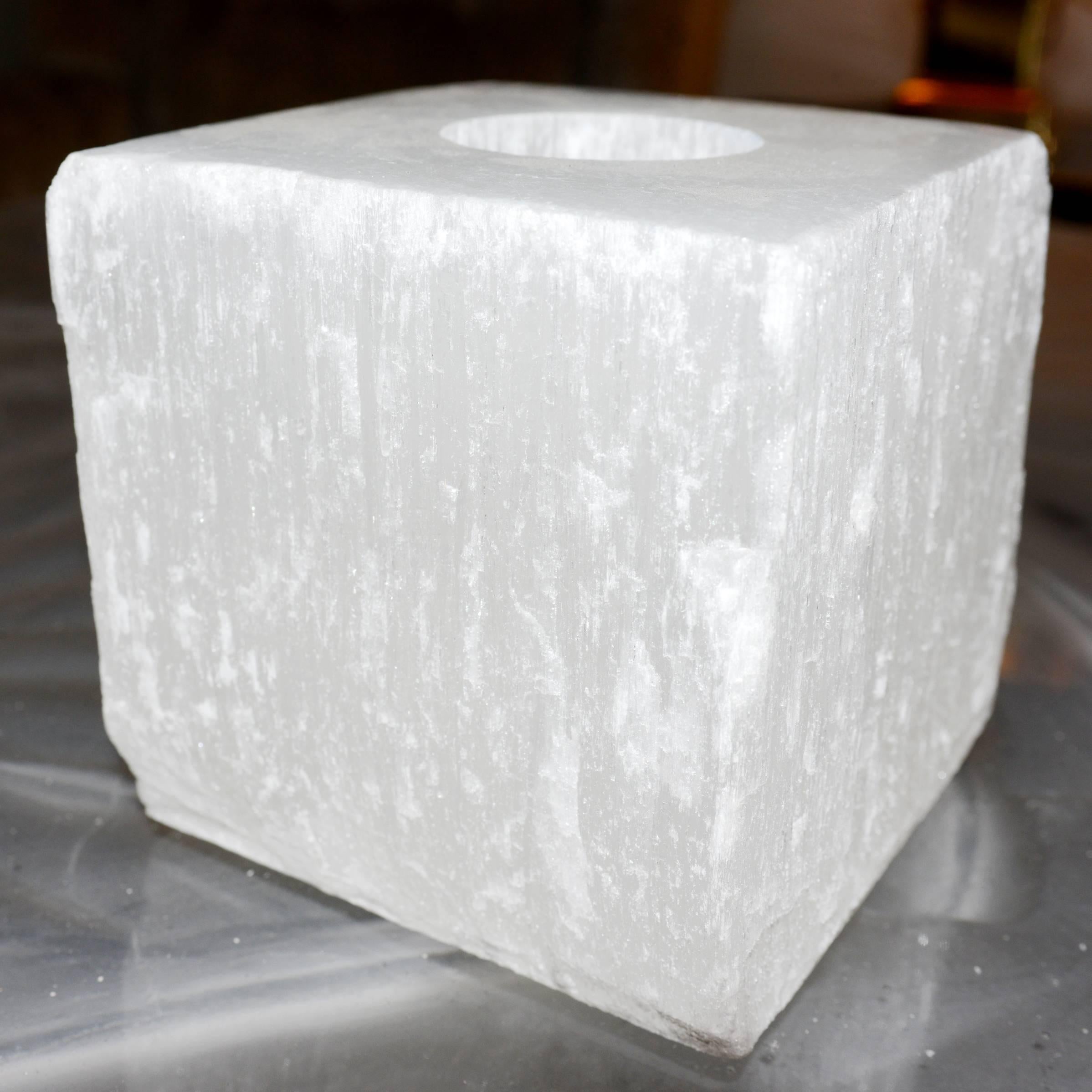 Dutch Crystal Rock Cube Candleholder