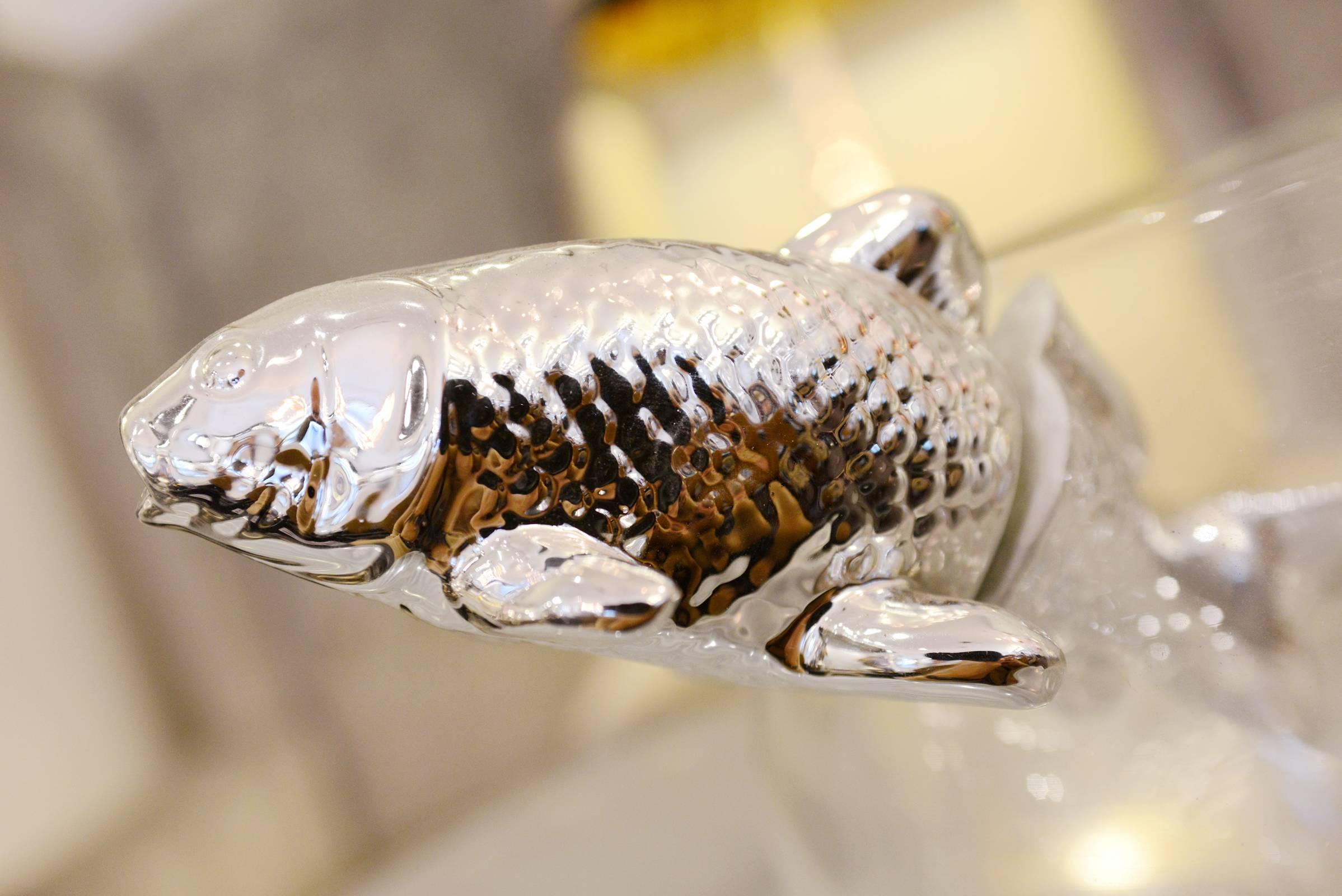 Vase Silver Fish in Ceramic 2
