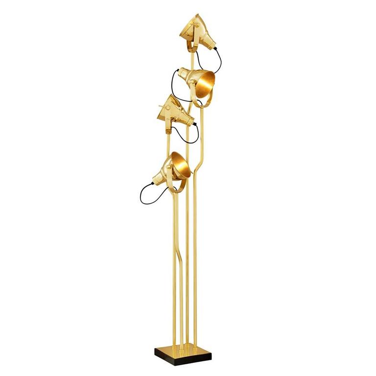 Sydney Floor Lamp in Polished Brass For Sale at 1stdibs