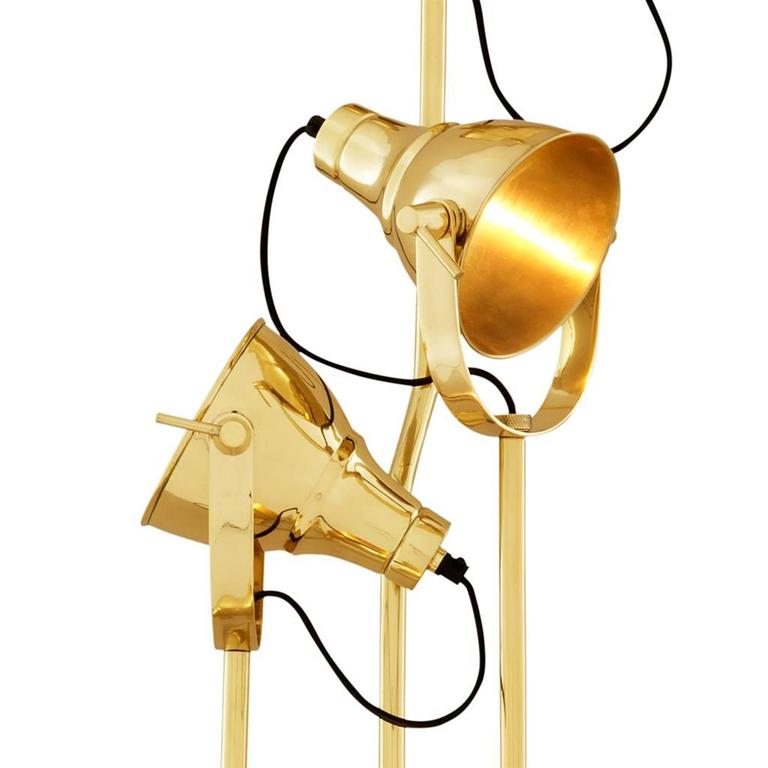 Sydney Floor Lamp in Polished Brass For Sale at 1stdibs