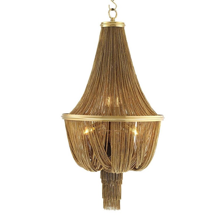Grand Hotel Chandelier In Brass And Gold Tones Finish At 1stdibs Grand Hotel Chandelier In Brass And, Antique Chainmail Chandelier