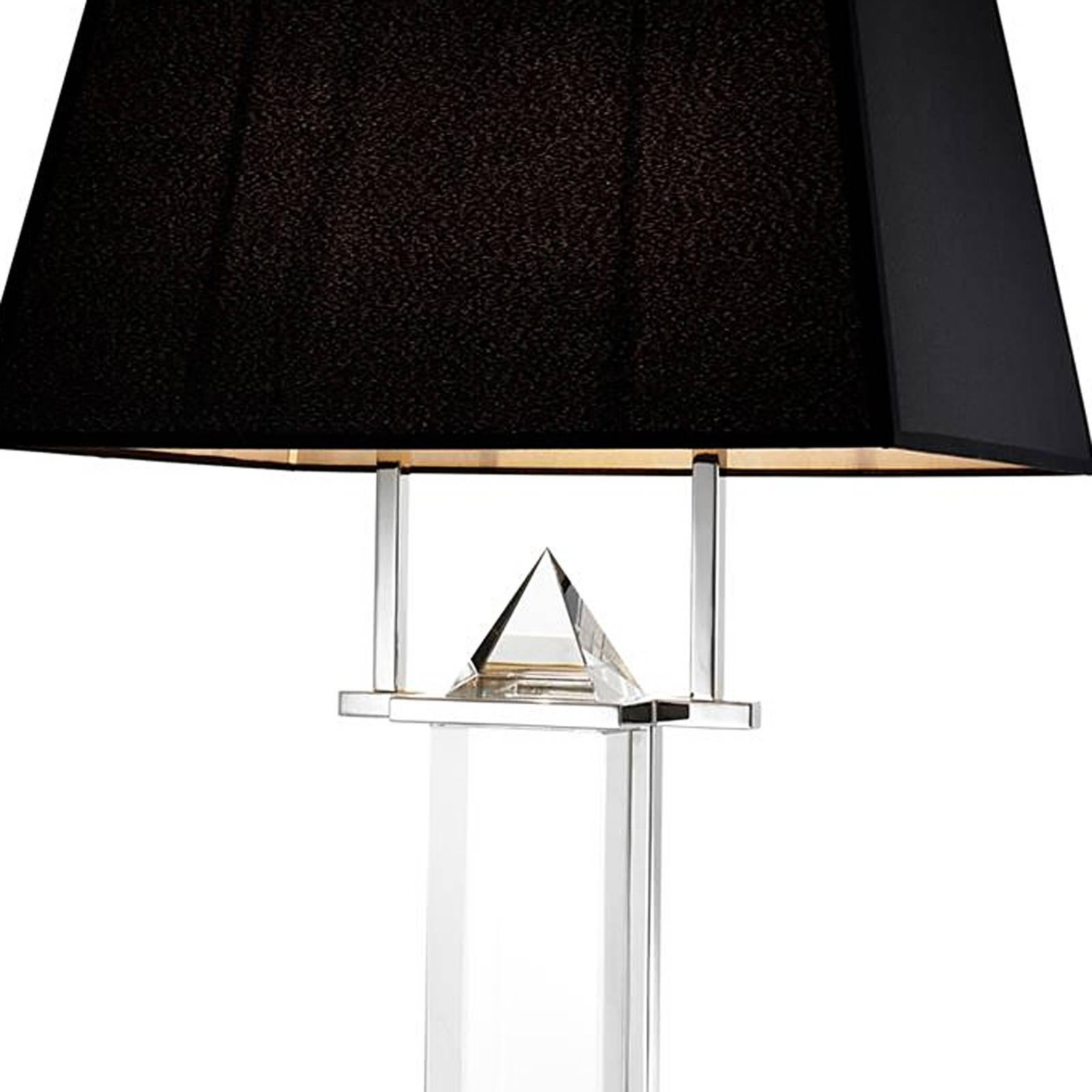 Diamant Floor Lamp in Crystal Glass and Polished Nickel Finish In Excellent Condition In Paris, FR
