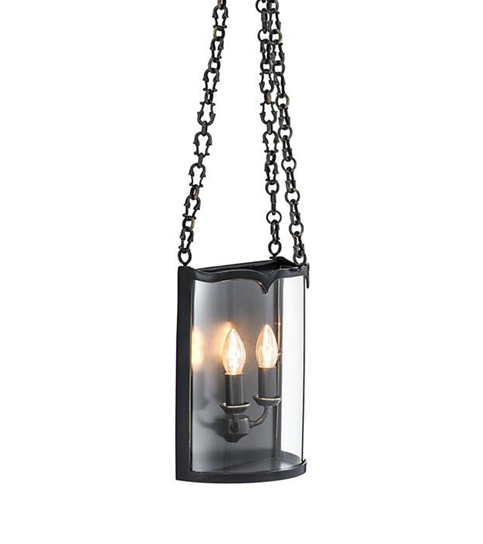 Contemporary Lion Wall Lamp in Gunmetal Finish and Clear Glass