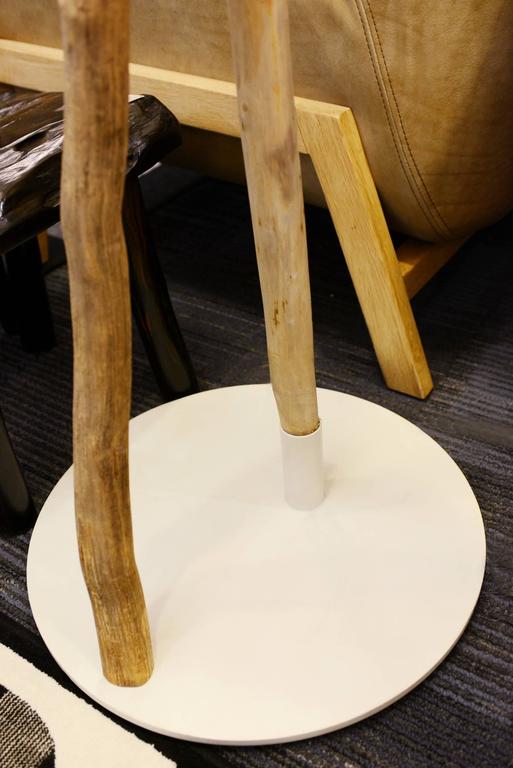 Driftwood Floor Lamp in Black or White Lacquered Steel 4