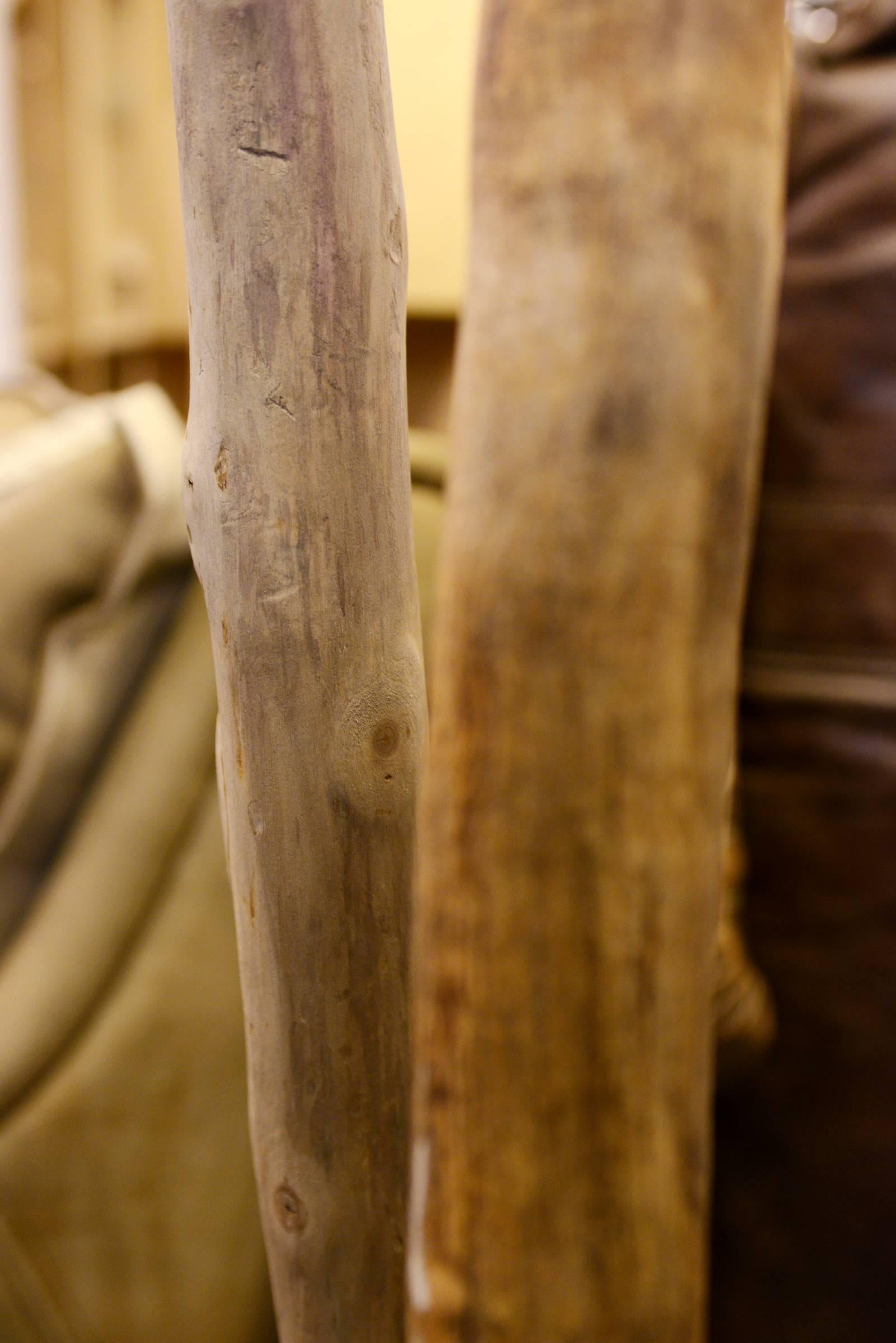 Driftwood Floor Lamp in Black or White Lacquered Steel 1