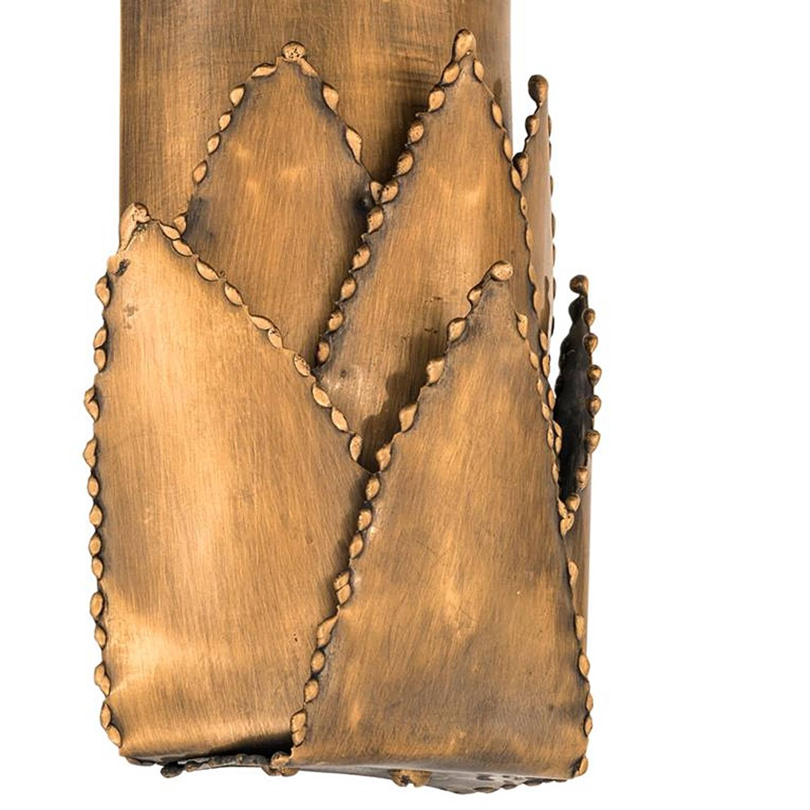 Hand-Crafted Palms Wall Lamp in Vintage Brass For Sale