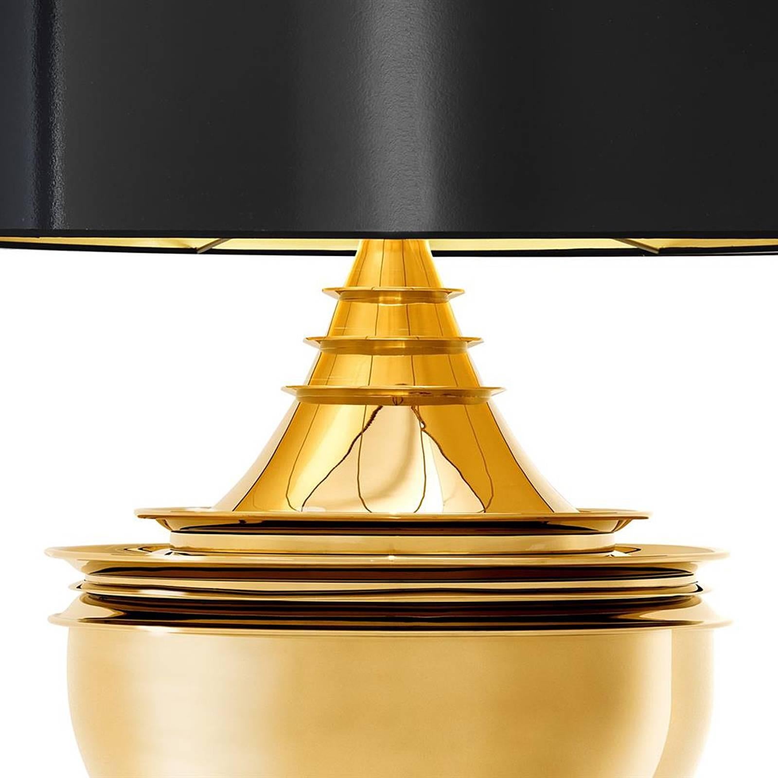 Contemporary Royal Gold Table Lamp in Gold Finish