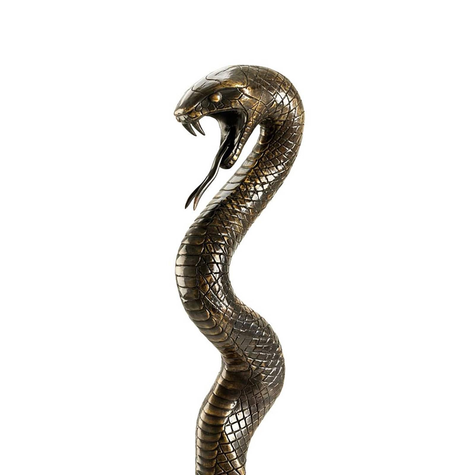 Snake Sculpture in Solid Bronze In Excellent Condition In Paris, FR