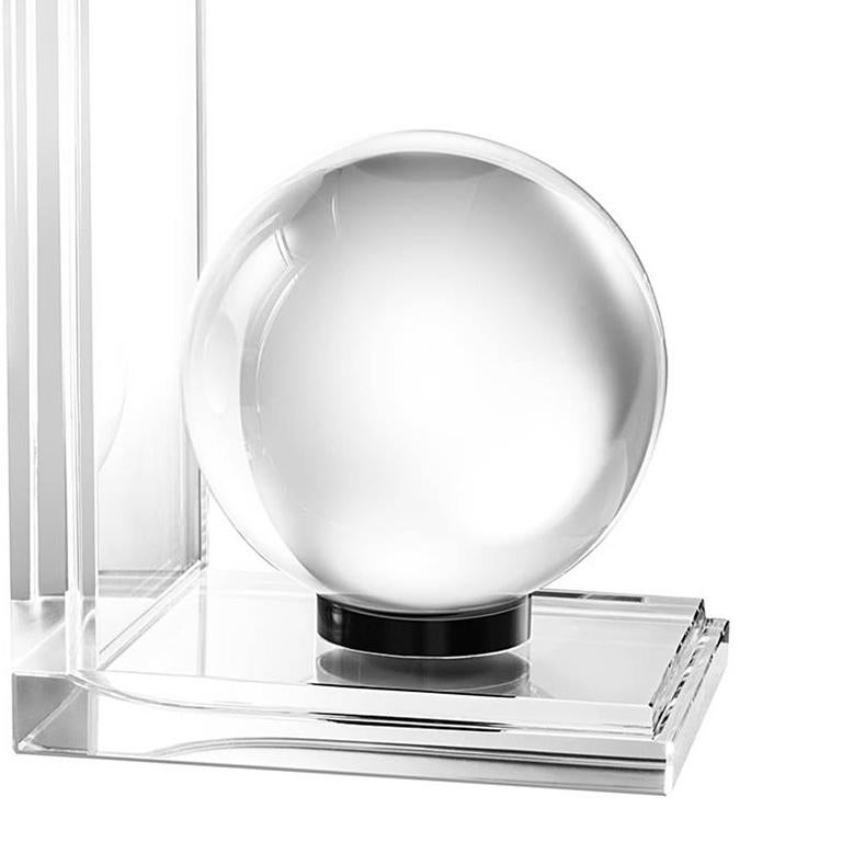Spheres Book End Set of Two in Crystal Glass For Sale at 1stDibs