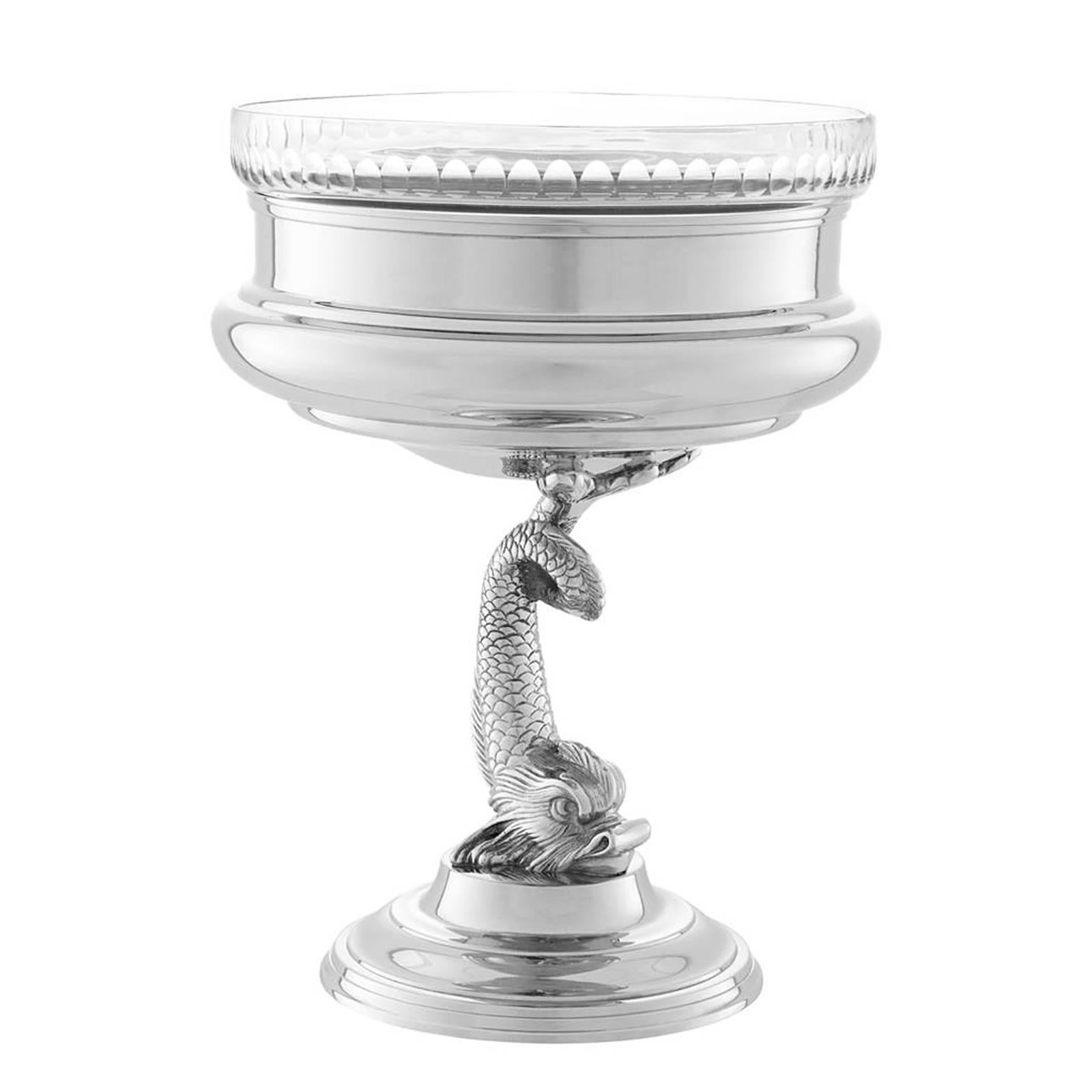 Dragon Bowl or Caviar Cup in Nickel Finish