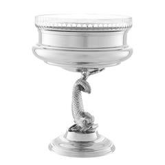 Dragon Bowl or Caviar Cup in Nickel Finish 7