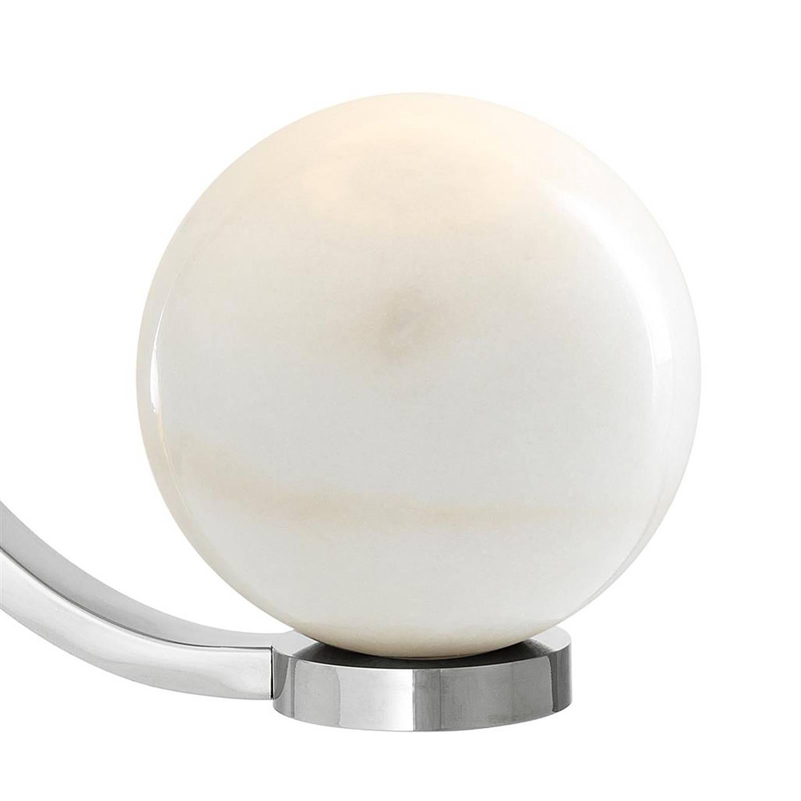 Black Marble or White Marble Sphere Table Lamp 2