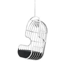 Cage Swing Armchair in Polished Stainless Steel