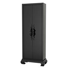 Snakes Cabinet in Black Finish Birchwood and Bronze Snakes 7
