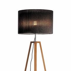 Smooth Floor Lamp on Teak Base