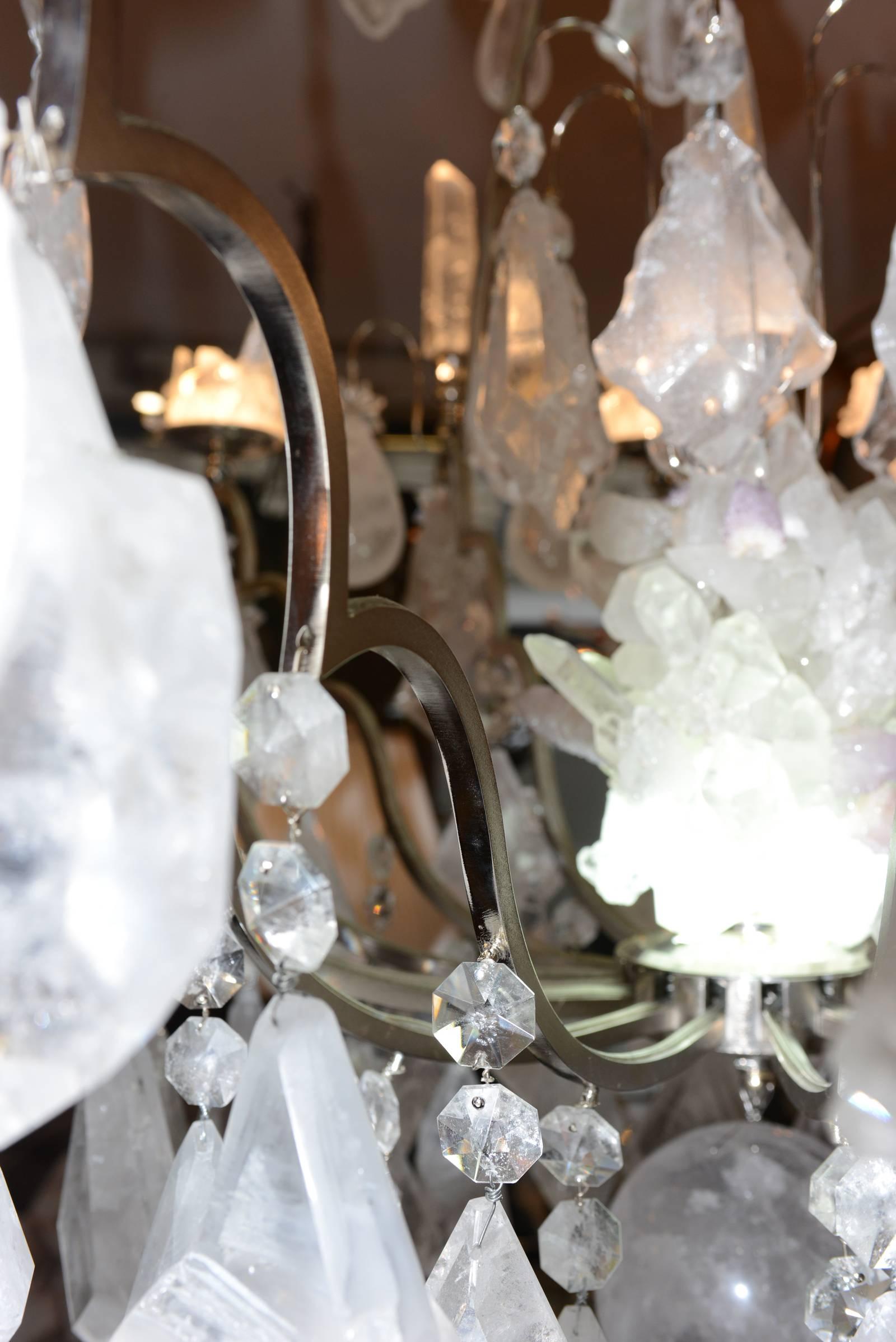 Hand-Carved Pure Crystal Rock Chandelier, 2017
