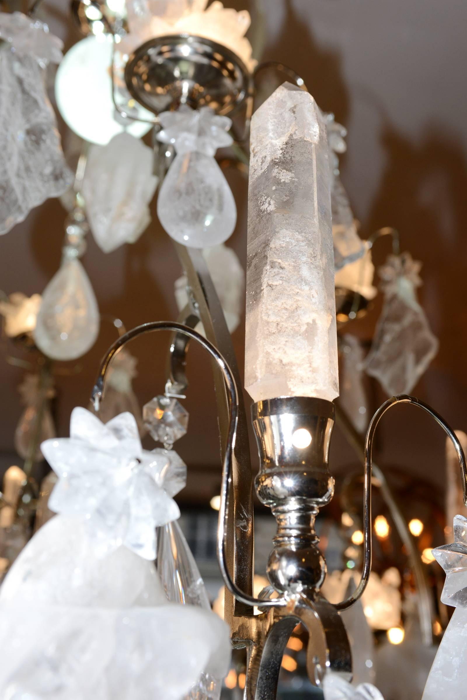 French Pure Crystal Rock Chandelier, 2017